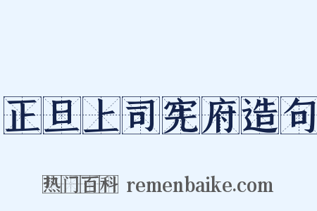 正旦上司宪府造句是什么意思的图片